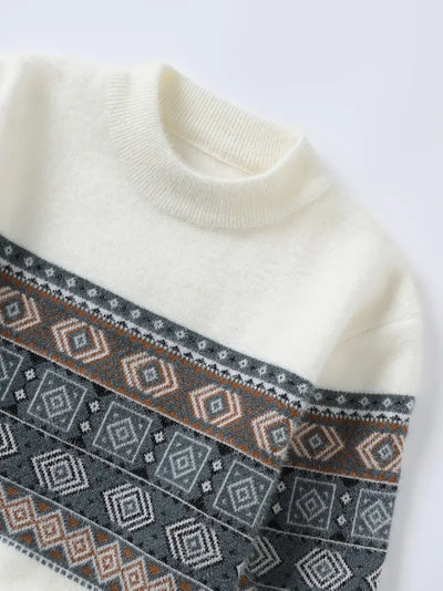 Winter Pullover | Crew Neck | Relaxed Fit | Knitted Jumper | Men's Sweater-Grace Aura