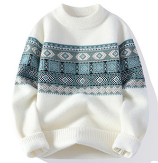 Winter Pullover | Crew Neck | Relaxed Fit | Knitted Jumper | Men's Sweater-Grace Aura