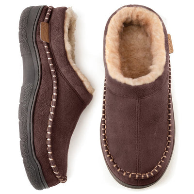 Winter Slippers - Fur Lined - Rubber Sole - Winter Clogs - Men's Shoes -Grace Aura