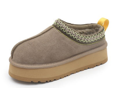Winter Slippers | Warm | Fur Lined | Platform Slippers | Women's Shoes-Grace Aura