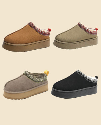 Winter Slippers | Warm | Fur Lined | Platform Slippers | Women's Shoes-Grace Aura