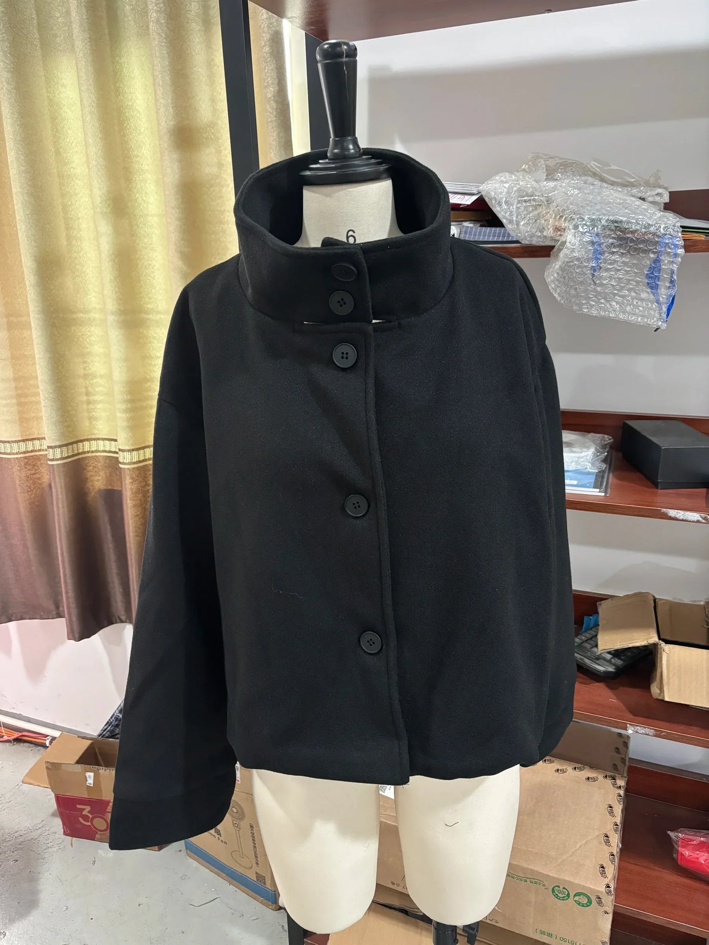 Winter Trench Coat | Short | Oversized | Wool Trench Coat | Women's Jacket-Grace Aura