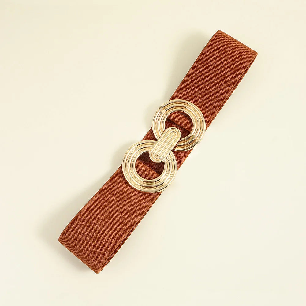 Women's Belt - Stretch - Gold Buckle - Elastic Belt - Waist Belt-Grace Aura