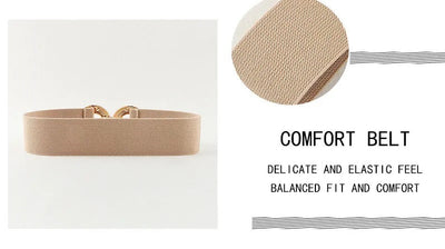 Women's Belt - Stretch - Gold Buckle - Elastic Belt - Waist Belt-Grace Aura