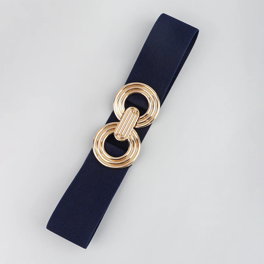 Women's Belt - Stretch - Gold Buckle - Elastic Belt - Waist Belt-Grace Aura