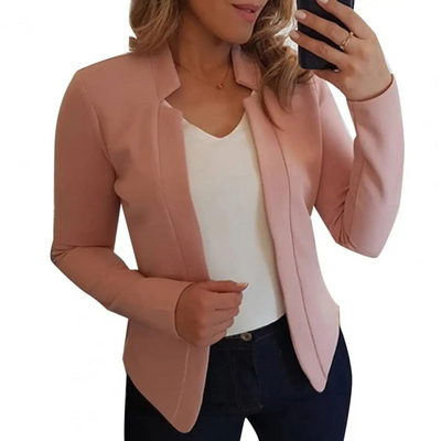 Women's Blazer - Formal Open-Front Cardigan Blazer Jacket-Grace Aura
