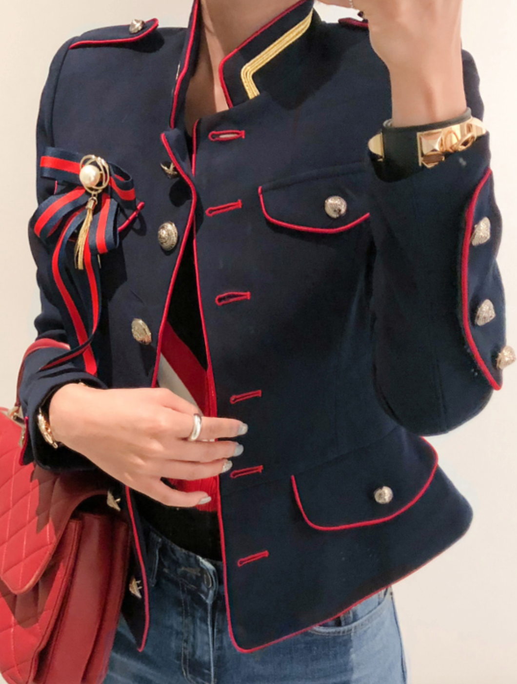 Women's Blazer - Single Breasted - Breast Pockets - Slim Fit Blazer - Blazer Jacket-Grace Aura