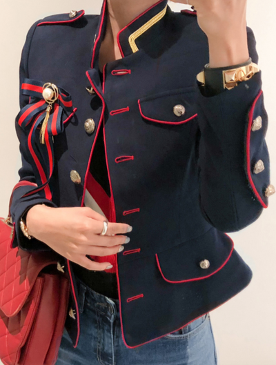Women's Blazer - Single Breasted - Breast Pockets - Slim Fit Blazer - Blazer Jacket-Grace Aura
