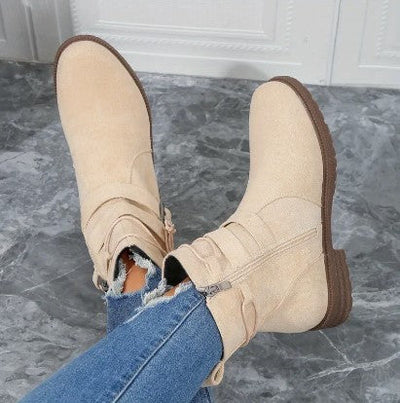 Women's Boots | Zipper | Comfortable | Suede Boots | Ankle Boots-Grace Aura