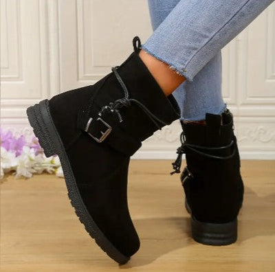 Women's Boots | Zipper | Comfortable | Suede Boots | Ankle Boots-Grace Aura