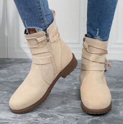 Women's Boots | Zipper | Comfortable | Suede Boots | Ankle Boots-Grace Aura