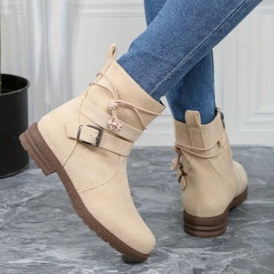 Women's Boots | Zipper | Comfortable | Suede Boots | Ankle Boots-Grace Aura