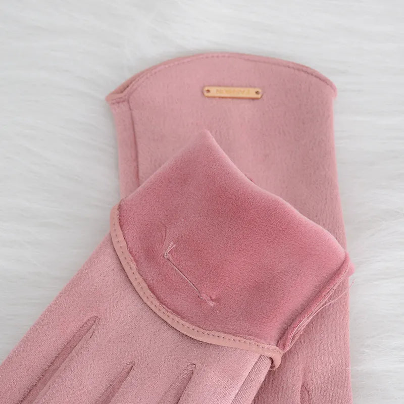 Women's Gloves - Warm - Suede - Touchscreen Gloves - Winter Gloves-Grace Aura