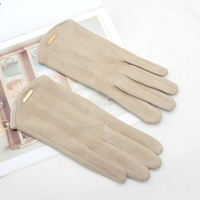 Women's Gloves - Warm - Suede - Touchscreen Gloves - Winter Gloves-Grace Aura
