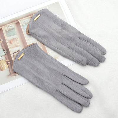 Women's Gloves - Warm - Suede - Touchscreen Gloves - Winter Gloves-Grace Aura