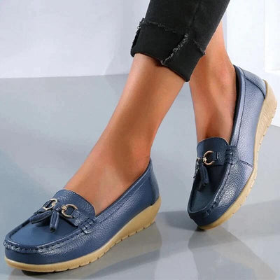 Women's Loafers - Ergonomic - Slip-On - Orthopedic Shoes - Leather Loafers-Grace Aura