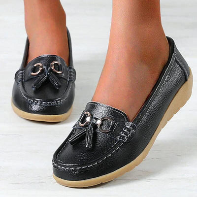 Women's Loafers - Ergonomic - Slip-On - Orthopedic Shoes - Leather Loafers-Grace Aura