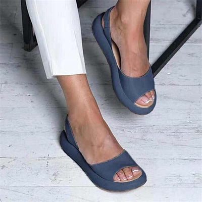 Women's Sandals - Open Toe - Thick Sole - Leather Sandals - Summer Sandals-Grace Aura