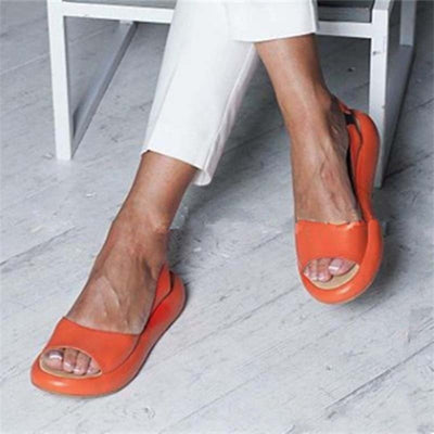 Women's Sandals - Open Toe - Thick Sole - Leather Sandals - Summer Sandals-Grace Aura