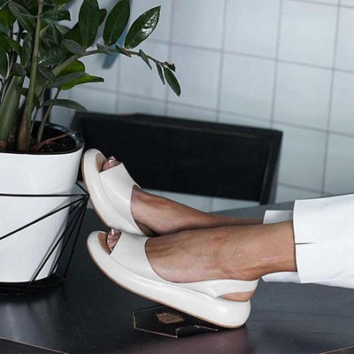 Women's Sandals - Open Toe - Thick Sole - Leather Sandals - Summer Sandals-Grace Aura