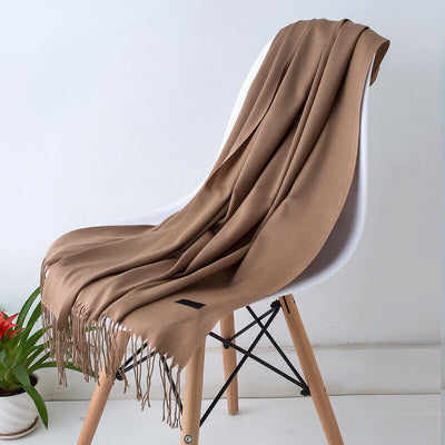 Women's Scarf - Big - Tassel - Long Scarf - Cashmere Scarf-Grace Aura