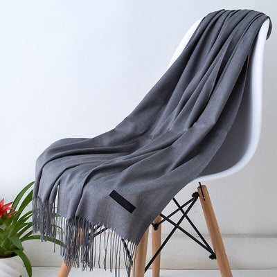 Women's Scarf - Big - Tassel - Long Scarf - Cashmere Scarf-Grace Aura