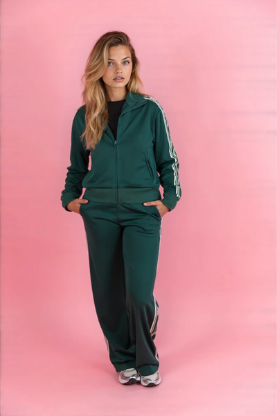 Women's Tracksuit | Zip-Up | Striped | Jogging Set | Co-Ord Sets Women-Grace Aura