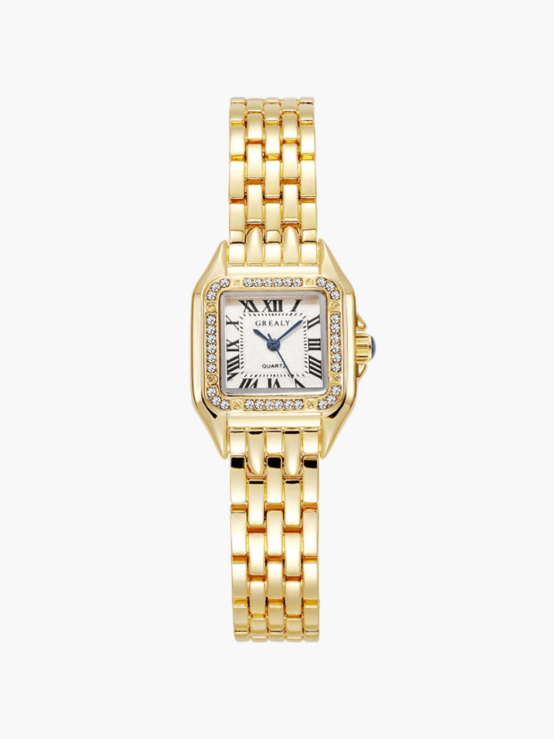 Women's Watch | Small | Diamonds | Square Watch | Quartz Watch-Grace Aura