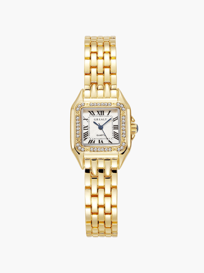 Women's Watch | Small | Diamonds | Square Watch | Quartz Watch-Grace Aura