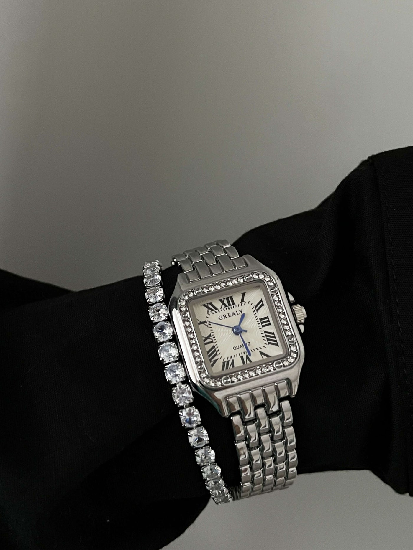 Women's Watch | Small | Diamonds | Square Watch | Quartz Watch-Grace Aura