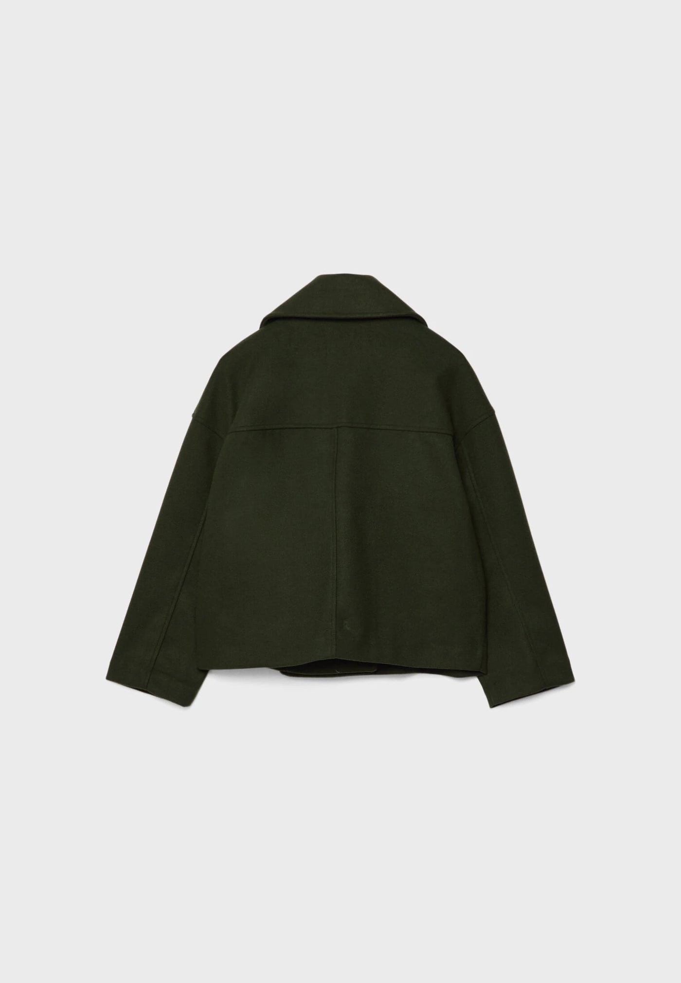Wool Blend Jacket - Oversized - Double Breasted - Short Wool Jacket - Women's Wool Coat-Grace Aura