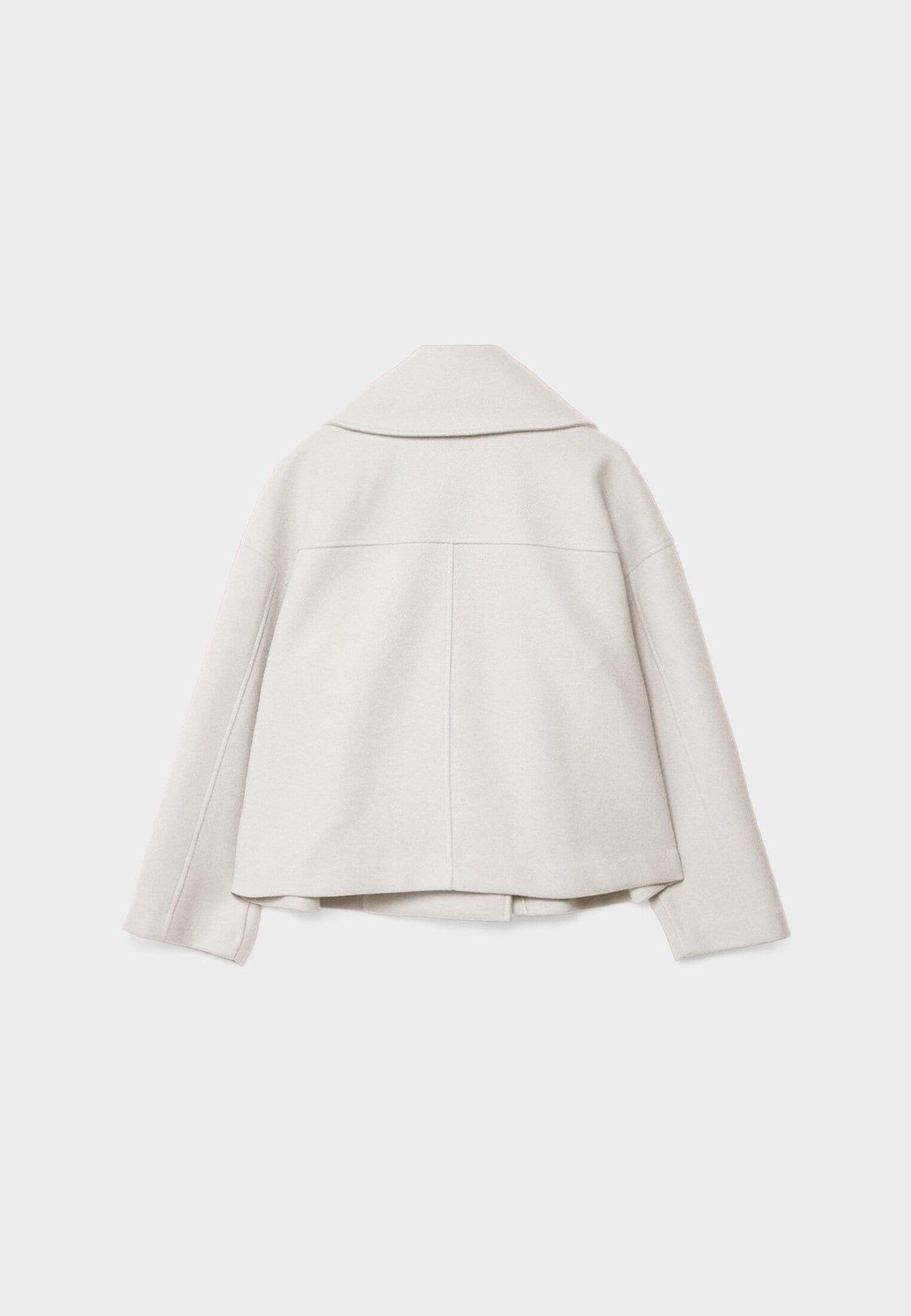 Wool Blend Jacket - Oversized - Double Breasted - Short Wool Jacket - Women's Wool Coat-Grace Aura