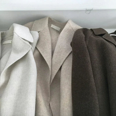 Wool Coat - Belt - Winter - Long Coat - Women's Wool Overcoat-Grace Aura