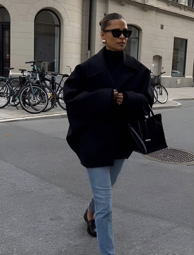 Wool Jacket | Oversized | Autumn | Woolen Coat | Women's Jackets-Grace Aura