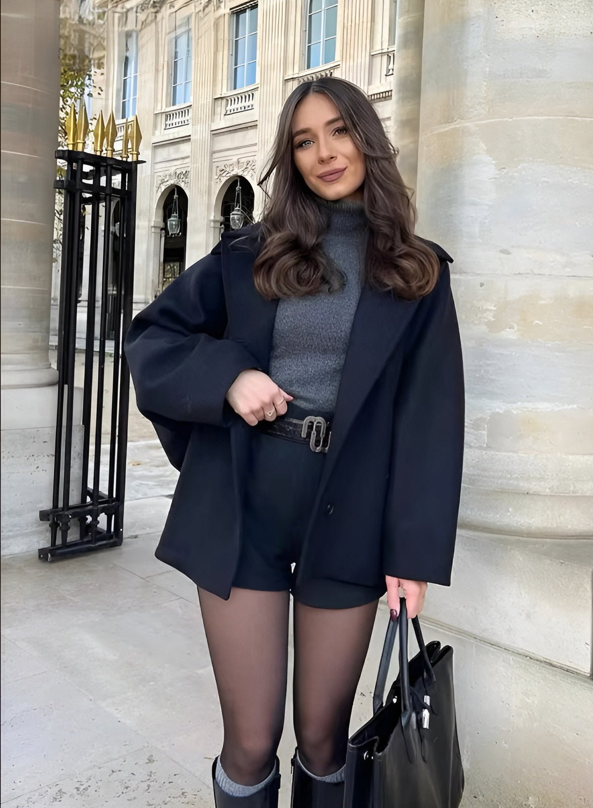 Wool Jacket | Oversized | Autumn | Woolen Coat | Women's Jackets-Grace Aura