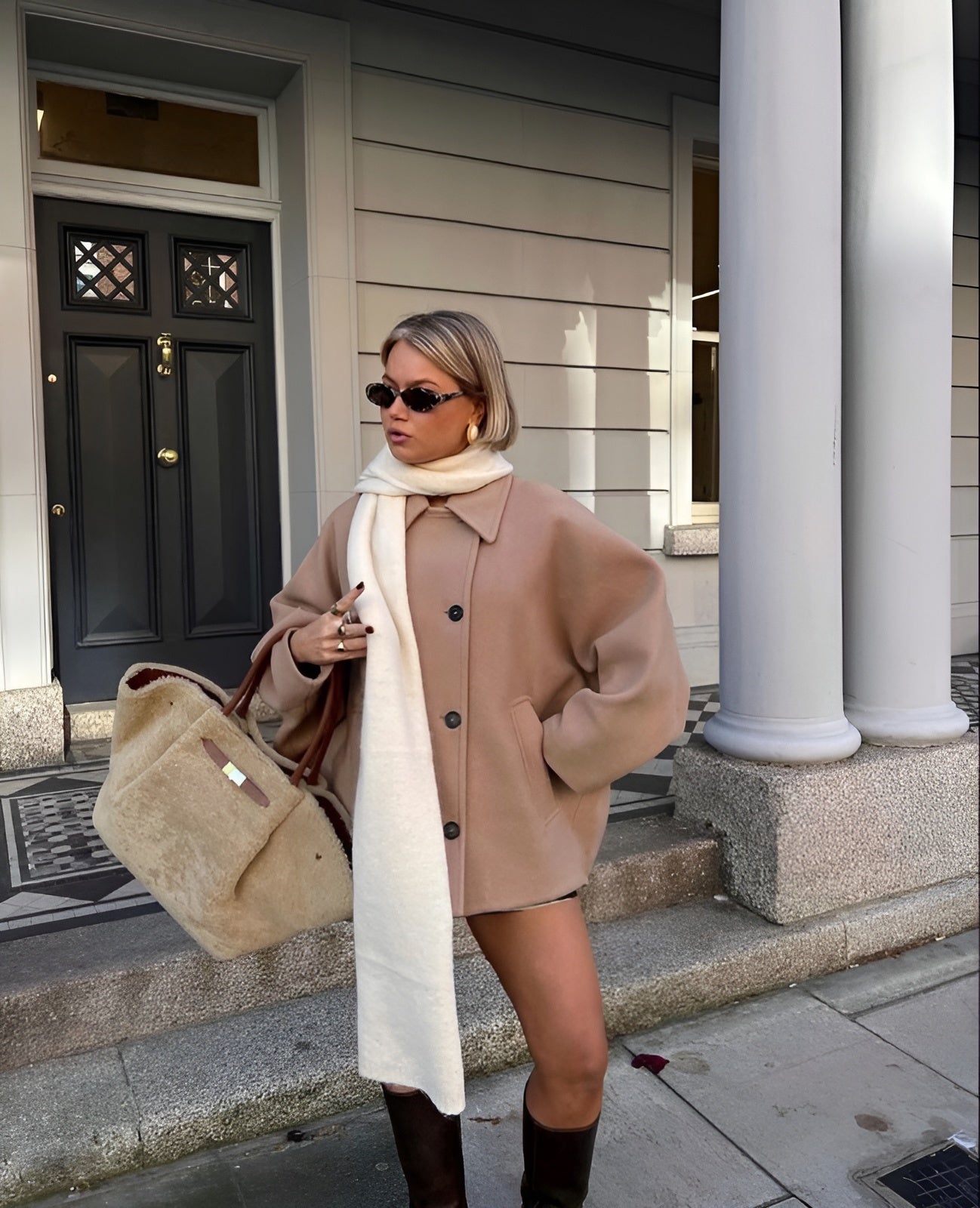Wool Jacket | Oversized | Autumn | Woolen Coat | Women's Jackets-Grace Aura
