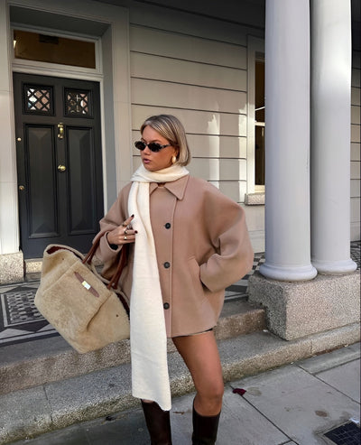Wool Jacket | Oversized | Autumn | Woolen Coat | Women's Jackets-Grace Aura