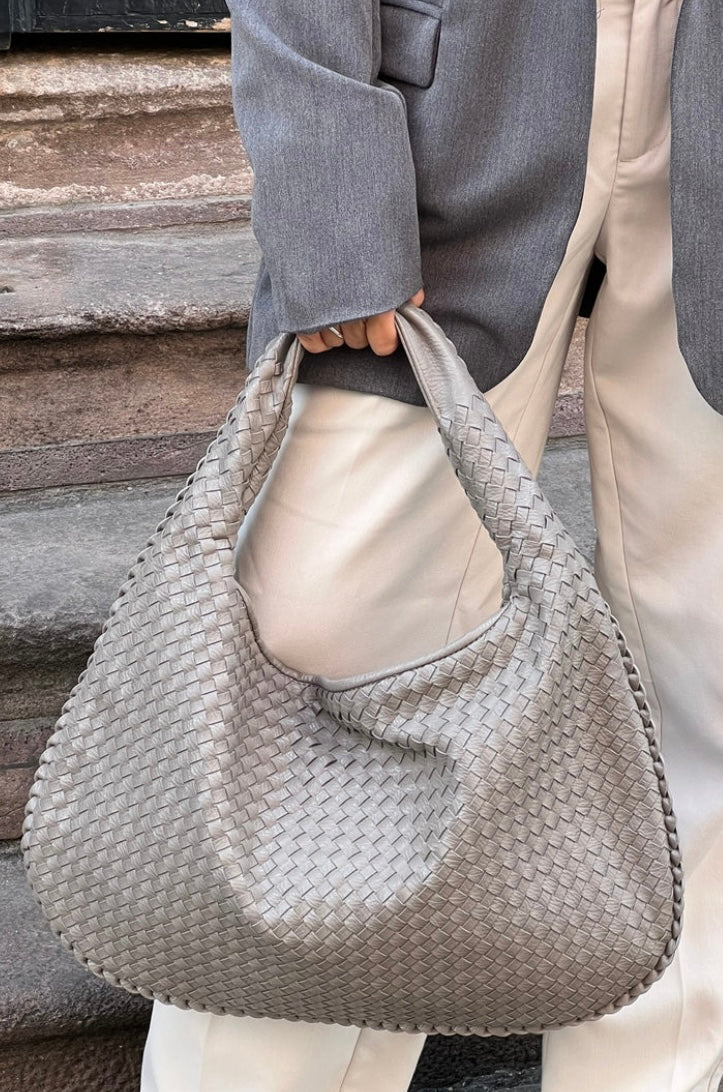 Woven Bag - Women's Everyday Waterproof Shoulder Bag with Zipper-Grace Aura