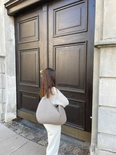 Woven Bag - Women's Woven Hobo Tote Shoulder Bag-Grace Aura