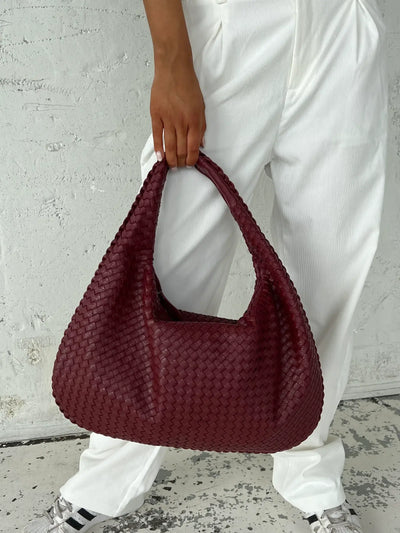 Woven Bag - Women's Woven Hobo Tote Shoulder Bag-Grace Aura