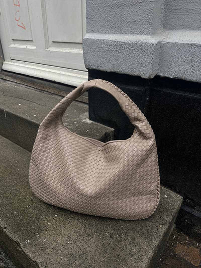 Woven Bag - Women's Woven Hobo Tote Shoulder Bag-Grace Aura