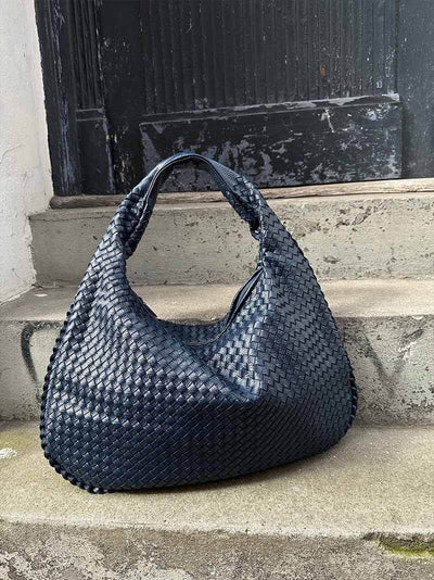 Woven Bag - Women's Woven Hobo Tote Shoulder Bag-Grace Aura