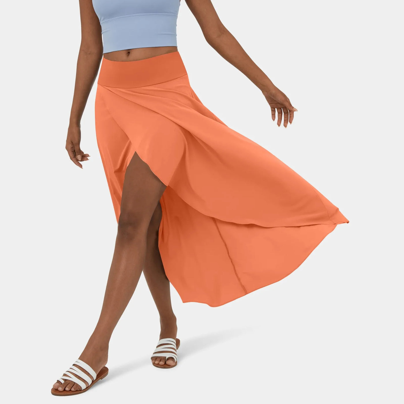 Wrap Skirt - Asymmetrical - Flowy - Midi Skirt - Summer Skirt-Grace Aura
