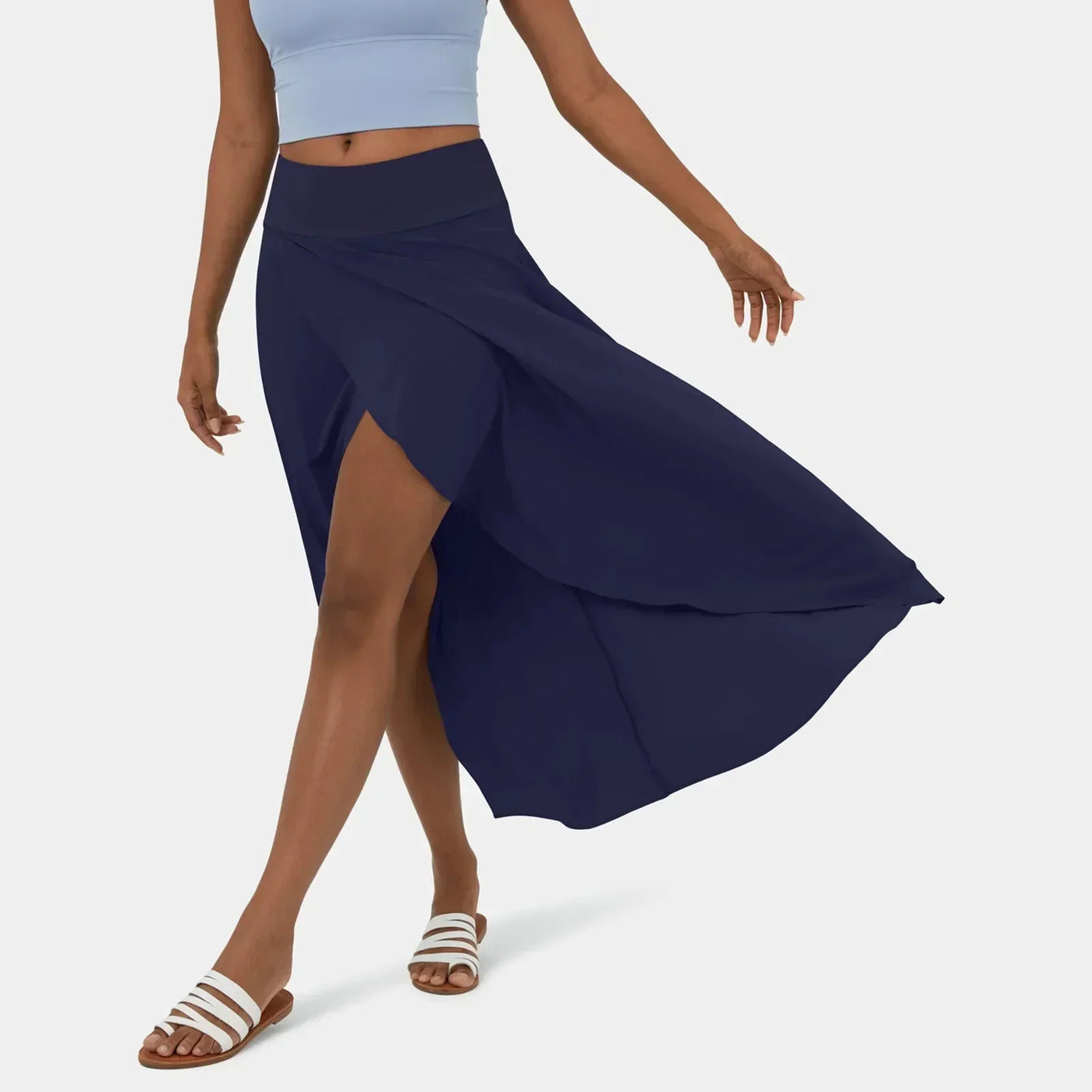 Wrap Skirt - Asymmetrical - Flowy - Midi Skirt - Summer Skirt-Grace Aura