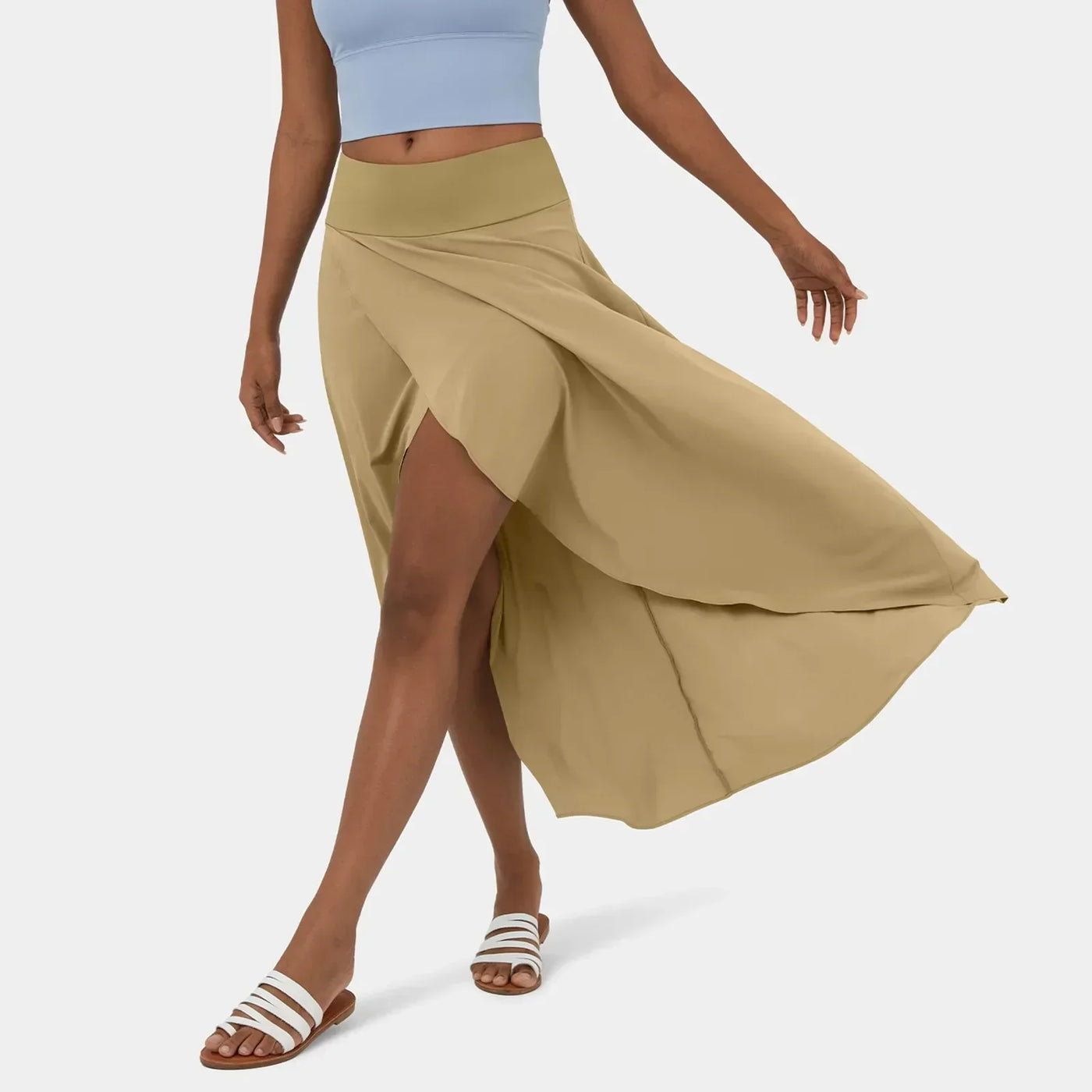 Wrap Skirt - Asymmetrical - Flowy - Midi Skirt - Summer Skirt-Grace Aura