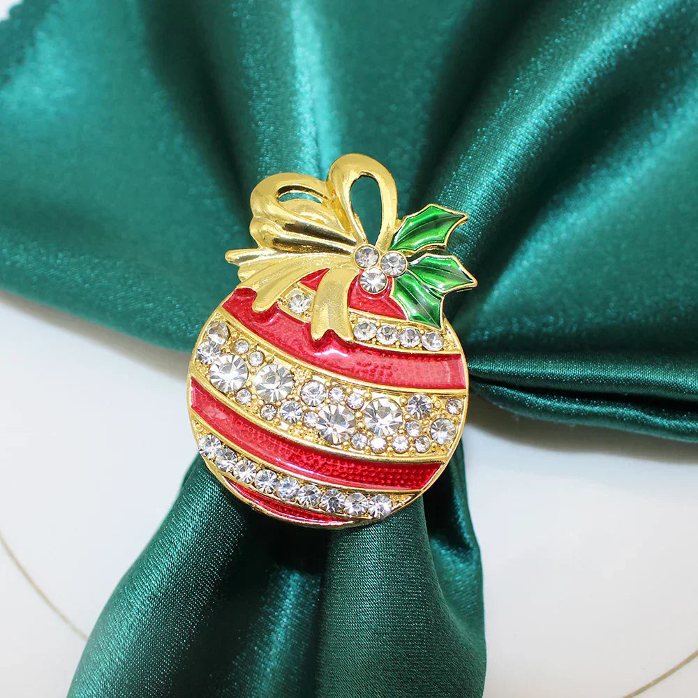 Xmas Napkin Rings | Decoration | Serviette Rings | Festive Napkin Rings | Christmas Rings for Napkins-Grace Aura