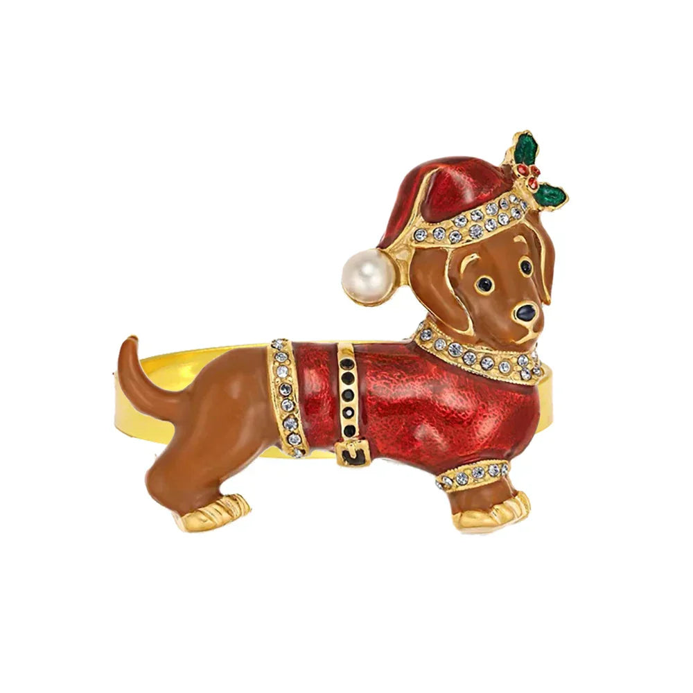 Xmas Napkin Rings | Decoration | Serviette Rings | Festive Napkin Rings | Christmas Rings for Napkins-Grace Aura