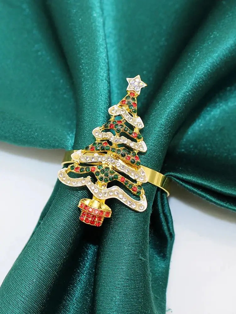 Xmas Napkin Rings | Decoration | Serviette Rings | Festive Napkin Rings | Christmas Rings for Napkins-Grace Aura