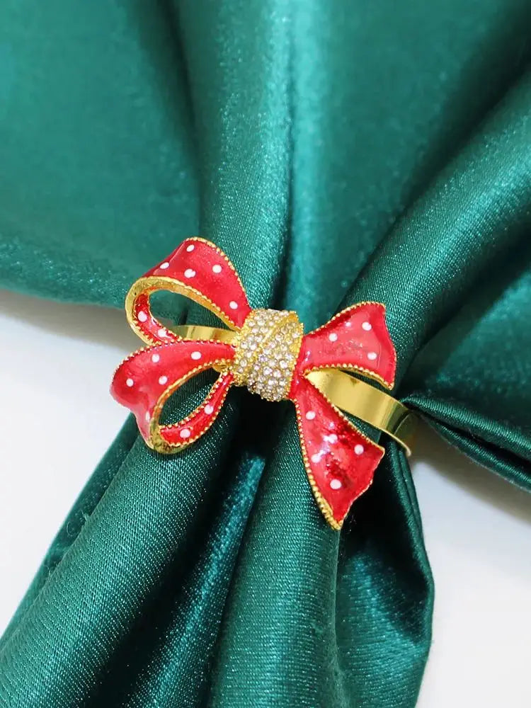 Xmas Napkin Rings | Decoration | Serviette Rings | Festive Napkin Rings | Christmas Rings for Napkins-Grace Aura