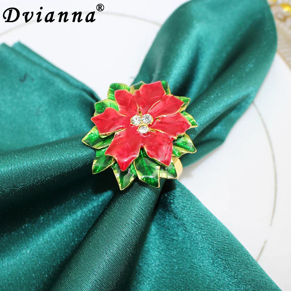 Xmas Napkin Rings | Decoration | Serviette Rings | Festive Napkin Rings | Christmas Rings for Napkins-Grace Aura